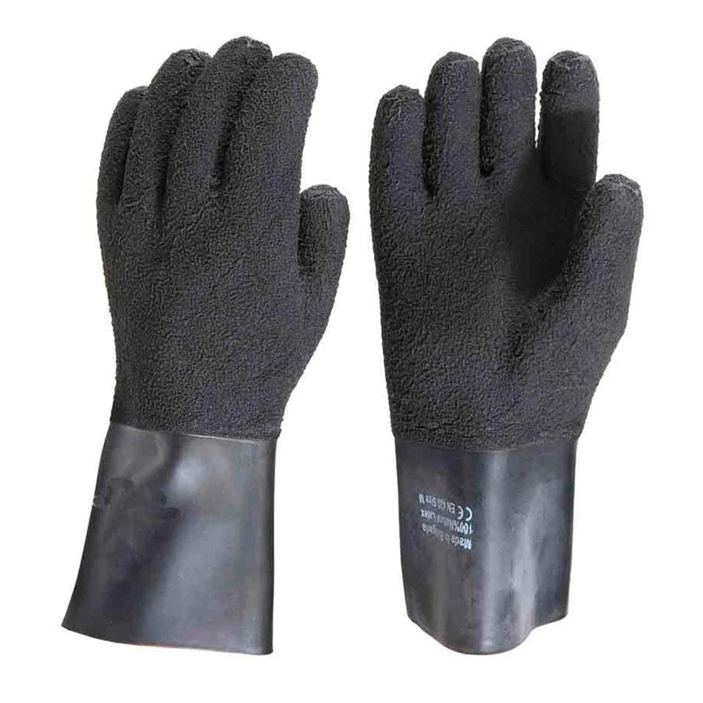 KUBI Textured Black Rubber Latex Heavyweight handschoen-image